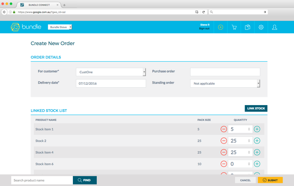 screenshot of Bundle Connect